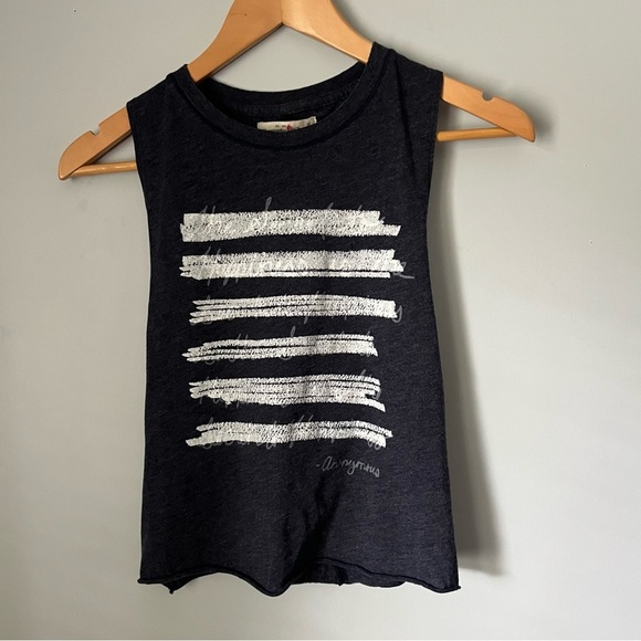 Abercrombie & Fitch NY Navy Blue Anonymous Twisted Open Back Tank Top Sz XS NWT - Picture 2 of 13